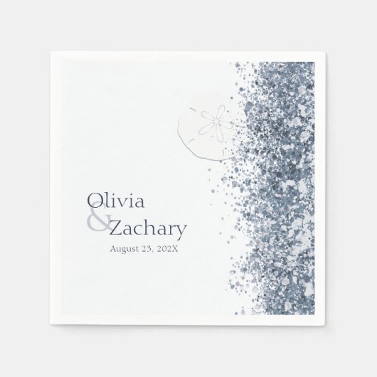 Boho Oceaan Zand Oefenavond Dinner Servet (Voorkant)