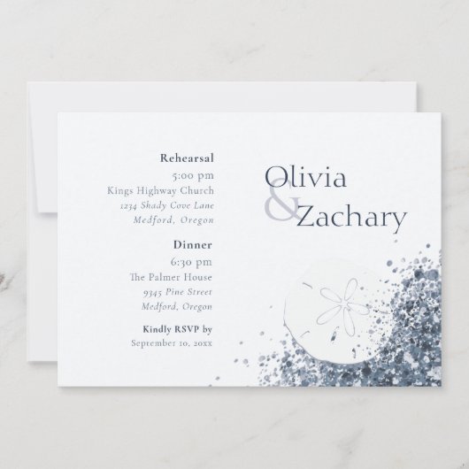 Boho Ocean Sand repetitie diner Kaart (Voorkant)