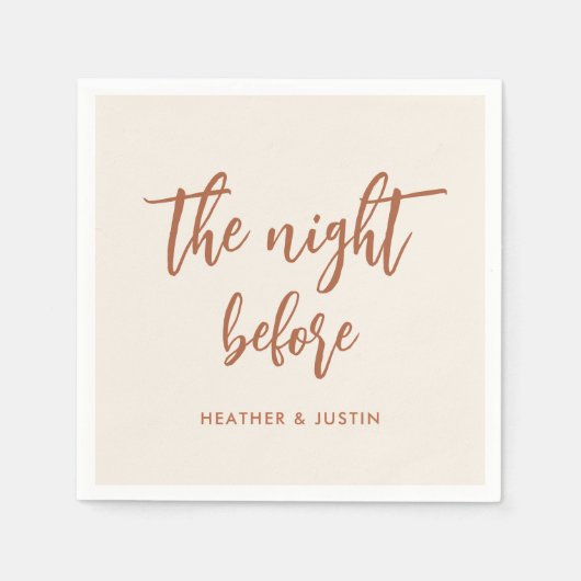 Boho Oefenavondeten De Nacht Tevoren Servetten (Voorkant)