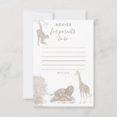 Boho Oerwoud Animal Safari Baby shower Advies Kaar Bedankkaart (Voorkant)