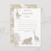 Boho Oerwoud Animal Safari Baby shower Advies Kaar Bedankkaart (Voorkant / Achterkant)