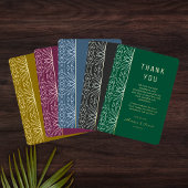 Boho Oerwoud Beach Wedding Dank u kaart