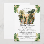 Boho Oerwoud Dieren Baby shower Kaart (Voorkant / Achterkant)