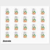 Boho Oerwoud Dieren Baby shower Ronde Sticker (Vel)
