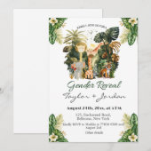 Boho Oerwoud dieren Geslacht onthullen partij Kaart (Voorkant / Achterkant)