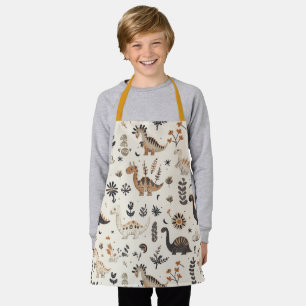 Boho Oerwoud Dinosaurus Patroon Kinder Schort