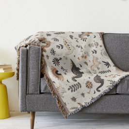 boho-Oerwoud-dinosauruspatroon Deken