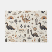 boho-Oerwoud-dinosauruspatroon Deurmat (Voorkant)