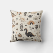 boho-Oerwoud-dinosauruspatroon Kussen (Achterkant)