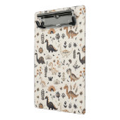 boho-Oerwoud-dinosauruspatroon Mini Klembord (Angled2)