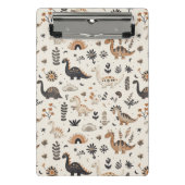 boho-Oerwoud-dinosauruspatroon Mini Klembord (Voorkant)