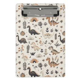 boho-Oerwoud-dinosauruspatroon Mini Klembord