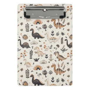 boho-Oerwoud-dinosauruspatroon Mini Klembord