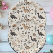 Boho Oerwoud Dinosauruspatroon Verjaardag Papieren Bordje