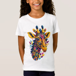 Boho-Oerwoud Giraffe T-shirt