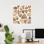Boho oerwoud Leaf Botanische kunststijl Eenvoudig Poster (Thuiskantoor)