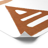 Boho oerwoud Leaf Botanische kunststijl Eenvoudig Poster (Hoek)