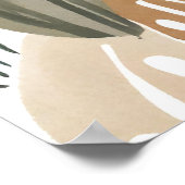 Boho oerwoud Leaf Botanische kunststijl Eenvoudig  Poster (Hoek)