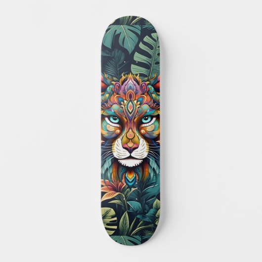 Boho Oerwoud Leeuw Skateboard (Voorkant)