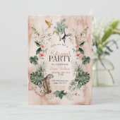 Boho Oerwoud Retirement Party Waterverf Kaart (Staand voorkant)