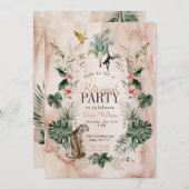 Boho Oerwoud Retirement Party Waterverf Kaart (Voorkant / Achterkant)