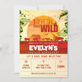 Boho Oerwoud Safari Animals Four Ever Wild Birthda Kaart (Voorkant)