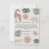 Boho Oerwoud Safari Baby shower Dank u Bedankkaart (Voorkant)