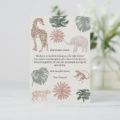 Boho Oerwoud Safari Baby shower Dank u Bedankkaart (Staand voorkant)