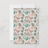 Boho Oerwoud Safari Baby shower Dank u Bedankkaart (Achterkant)