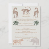 Boho Oerwoud Safari Baby shower Geboorte Aankondig Kaart (Voorkant)