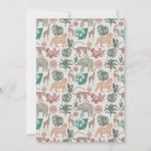 Boho Oerwoud Safari Baby shower Kaart (Achterkant)