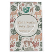 Boho Oerwoud Safari Baby shower Medium Cadeauzakje (Voorkant)