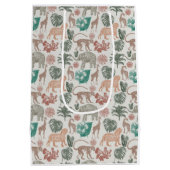 Boho Oerwoud Safari Baby shower Medium Cadeauzakje (Achterkant)