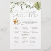 Boho Oerwoud Safari Baby shower Snoep Gissen Spel Flyer (Voorkant)