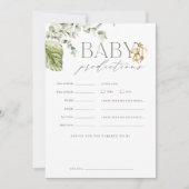 Boho Oerwoud Safari Baby shower voorspellingen Kaa Kaart (Voorkant)