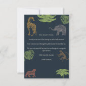 Boho Oerwoud Safari Boy Baby shower Bedankkaart (Voorkant)