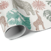 Boho Oerwoud Safari Cadeaupapier (Rol Hoek)