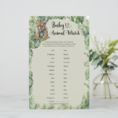 Boho Oerwoud Safari Dieren Baby Animal Match spel (Staand voorkant)