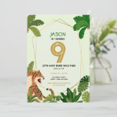 Boho Oerwoud Safari Dierlijke Tijger Geometrische  Kaart (Staand voorkant)