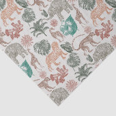 Boho Oerwoud Safari Tissuepapier (Detail)