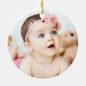 Boho Oerwoud Safari Wilde Dieren Baby eerste Kerst Keramisch Ornament (Achterkant)