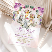 Boho Oerwoud Safari Wilde Dieren Meisje Baby showe