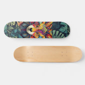 Boho Oerwoud Wolf Skateboard (Horizontaal)