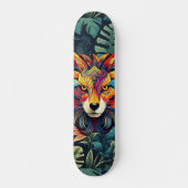 Boho Oerwoud Wolf Skateboard (Voorkant)