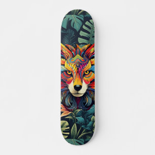 Boho Oerwoud Wolf Skateboard