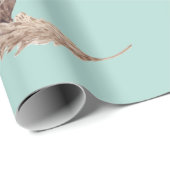 Boho Oh Baby Bassinet Turquoise Baby shower Cadeaupapier (Rol Hoek)