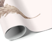 Boho Oh Baby Brown en Roze Bassinet Cadeaupapier (Rol Hoek)