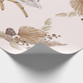 Boho Oh Baby Brown en Roze Swing Cadeaupapier (Hoek)