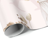 Boho Oh Baby Brown & Pink Bassinet Cadeaupapier (Rol Hoek)