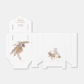 Boho Oh Baby Neutraal Bassinet Baby shower Bedankdoosjes (Uitgevouwen)